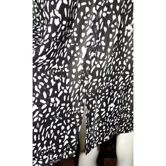 Zashi NWT Blouse Shirt Button Up Sheer Animal Print Ombre New Coverup 3/4 Sleeve - Picture 5 of 15